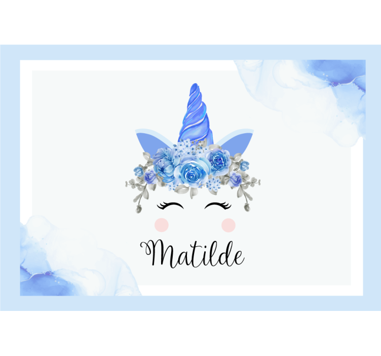 Foto tapete za dječju sobu s preslatkom jednorogom - TenStickers