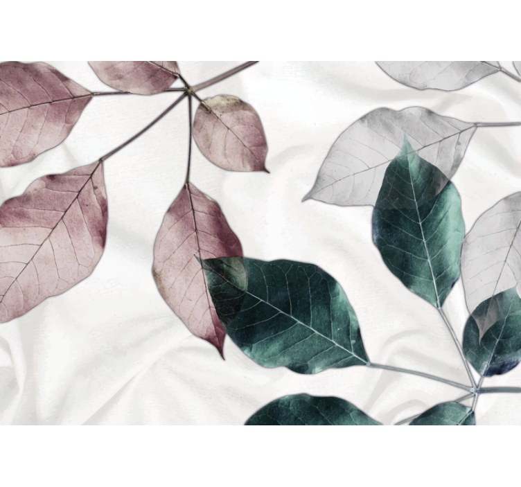 Foto tapete cvijet s suptilnim motivima lišća - TenStickers