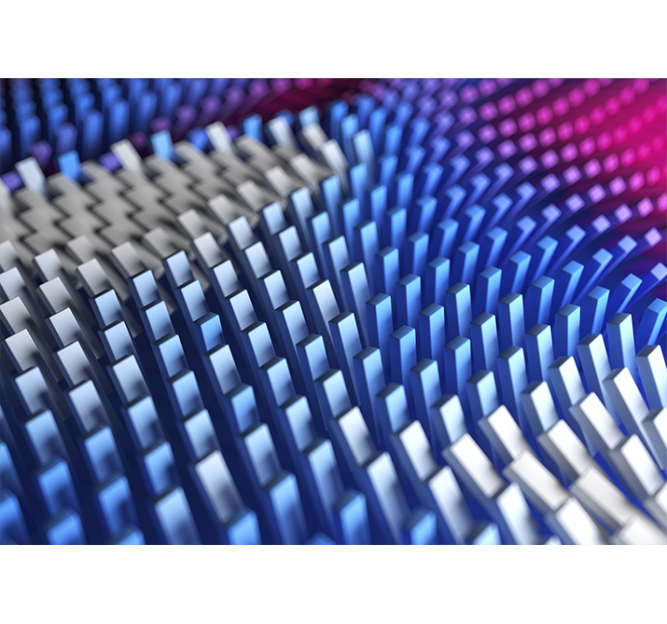 Apstraktni fototapete s teksturiranim geometrijskim valovima - TenStickers