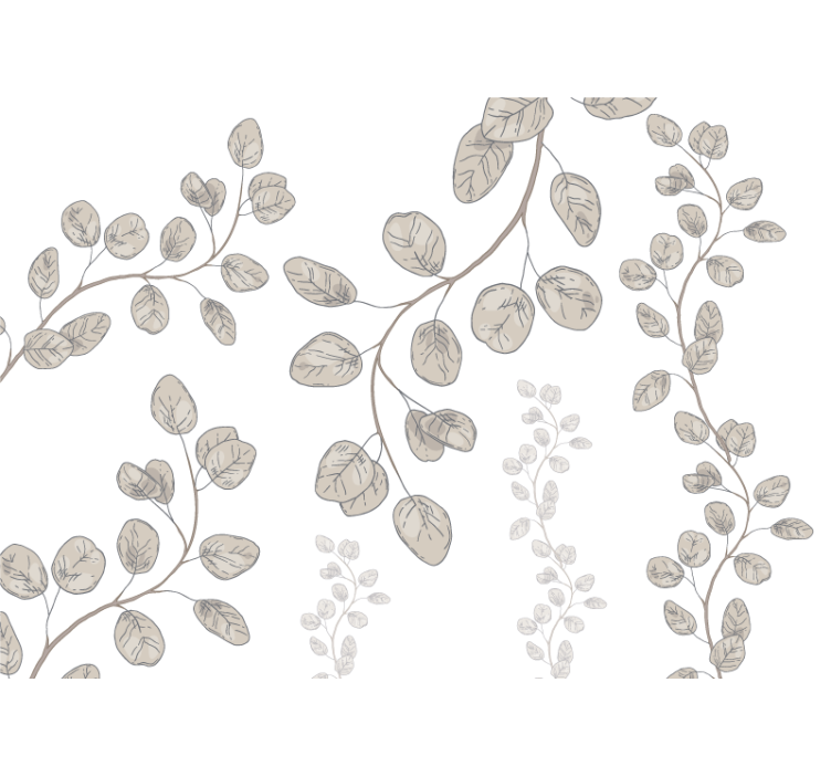 Foto tapete za glavna spavaću sobu delikatne šare lišća - TenStickers