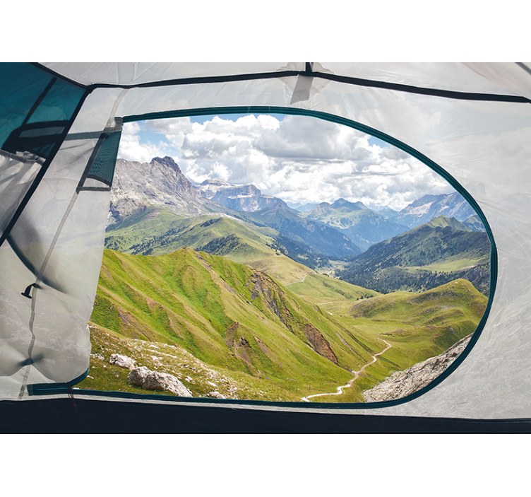 Foto tapeta zeleni planinski krajolik - TenStickers