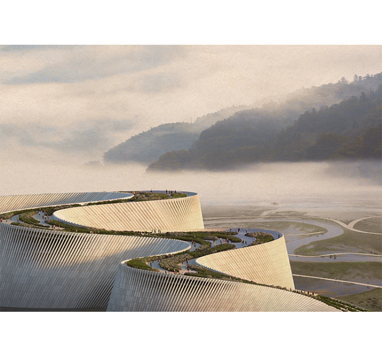 Foto tapeta s zakrivljenim arhitektonskim oblikom - TenStickers