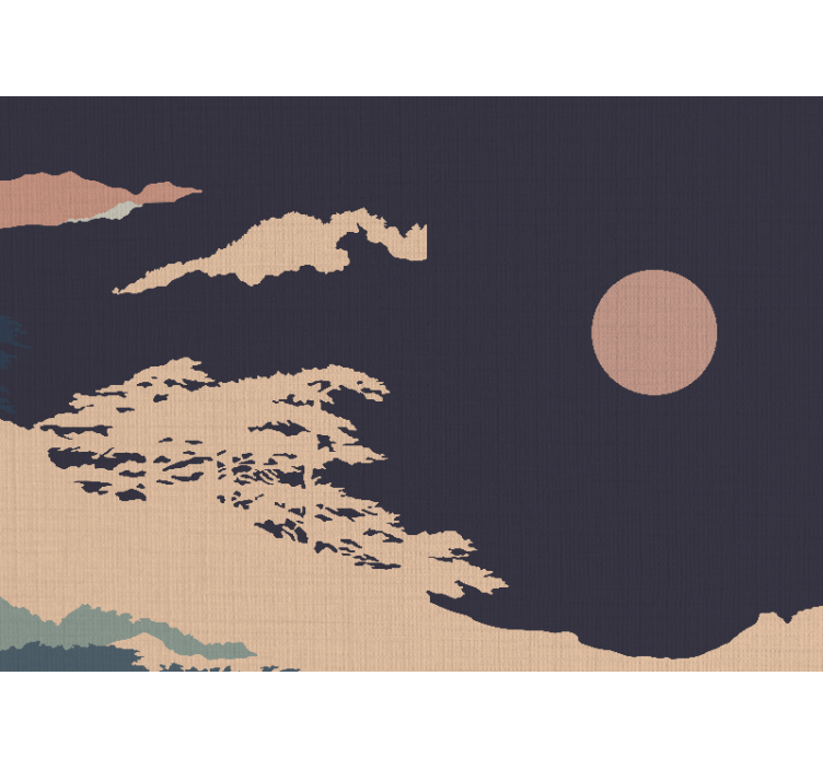 Tapete priroda umirujući mjesečev pejzaž - TenStickers