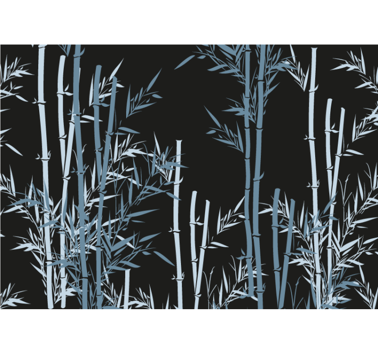Bambusovo lišće dizajn zidne mural iz prirode - TenStickers