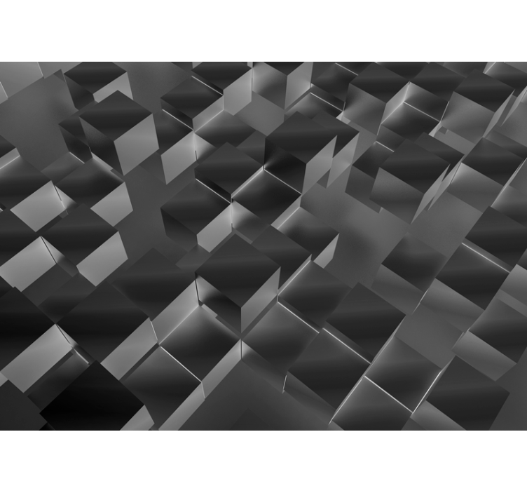 Zidni mural s uzorkom mat crnih pločica - TenStickers