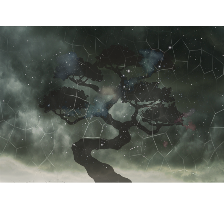 Foto tapete prostor silueta nebeskog drveta - TenStickers