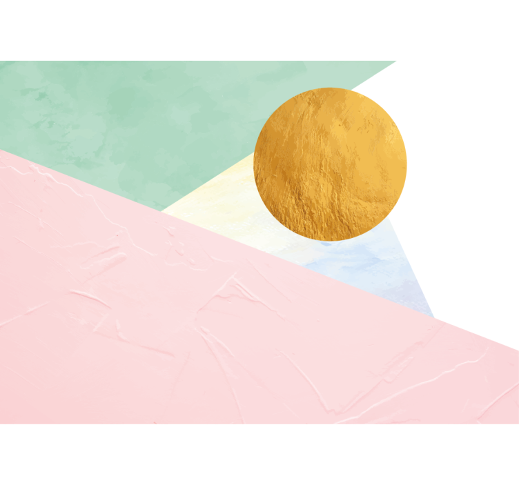Pastelni geometrijski trokuti apstraktni zidni murali - TenStickers