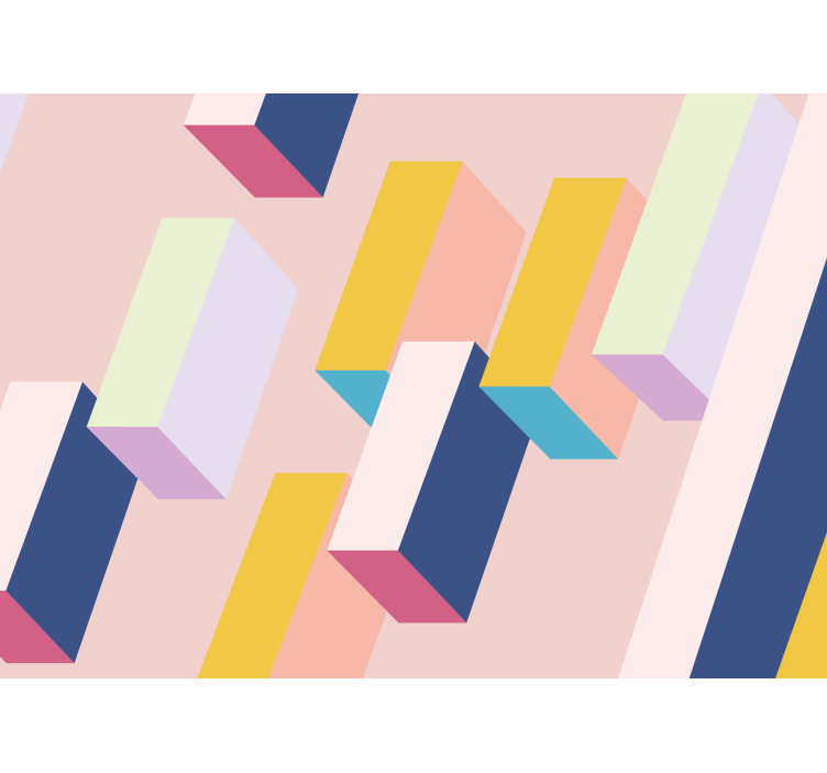 Apstraktni fototapete geometrijski blokovi - TenStickers