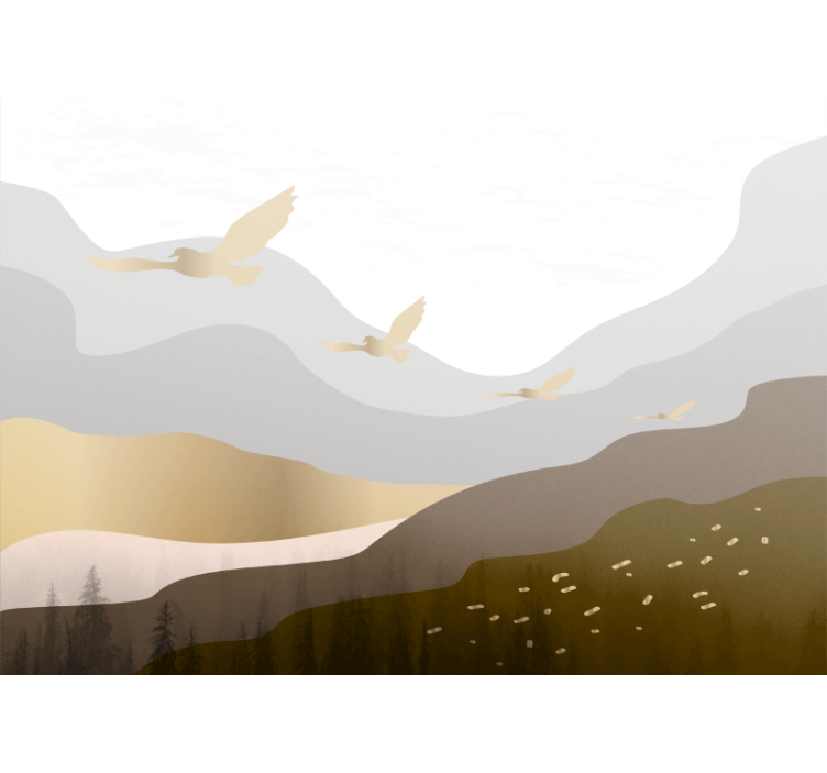 Tapete priroda siluete letećih ptica - TenStickers