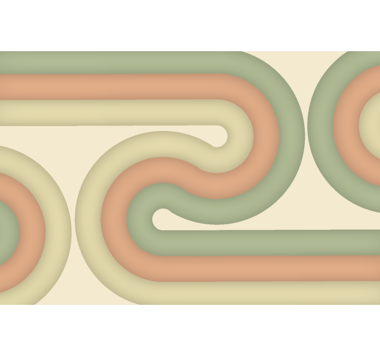 Foto tapete za dnevni boravak zakrivljeni retro uzorak - TenStickers