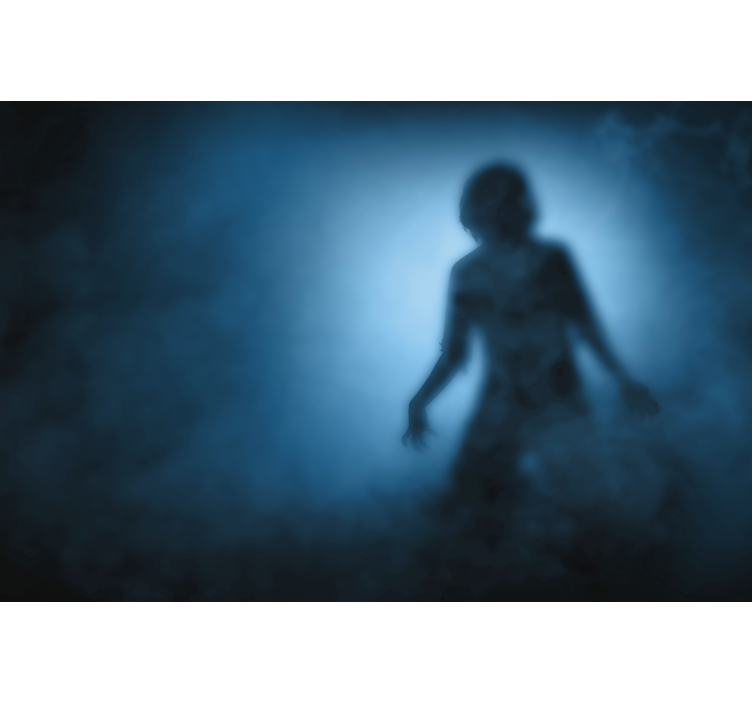 Zidna slika sa siluetom zombija - TenStickers