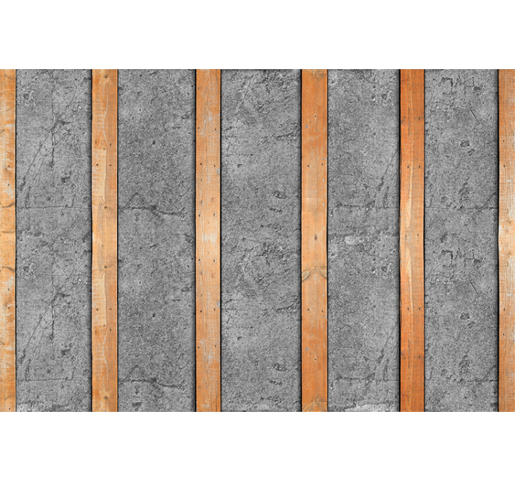 Foto tapete s efektom drva drvene daske na betonu - TenStickers