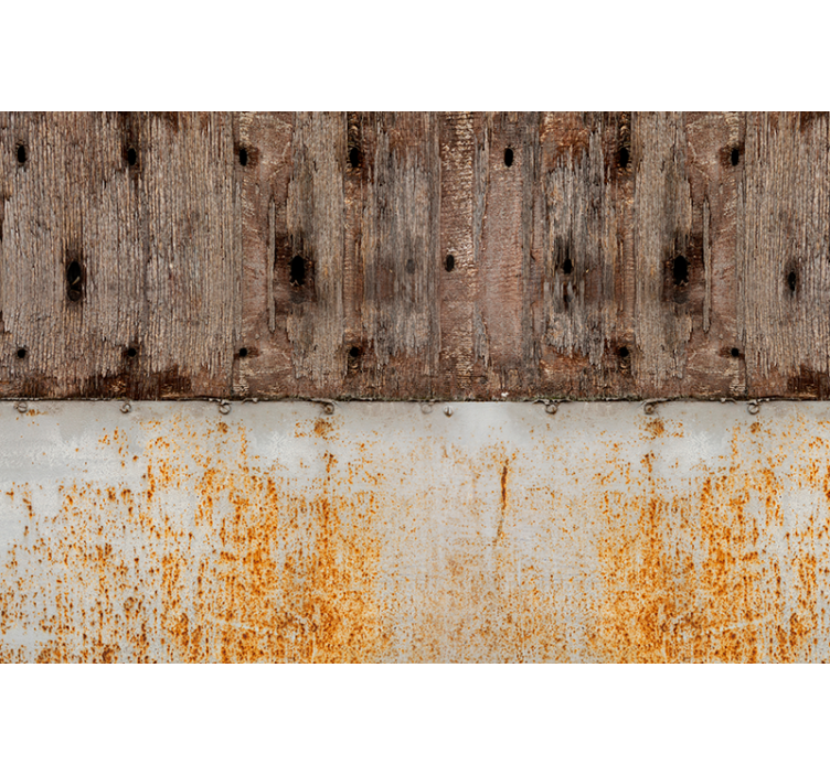 Foto tapete teksturama i uzorcima metal i čipovanje drveta - TenStickers