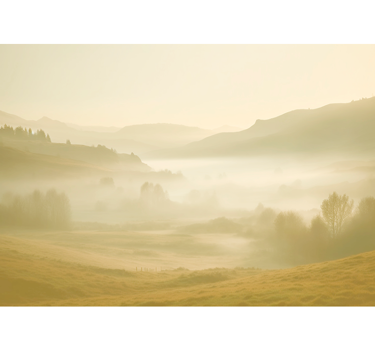 Foto tapete planinski bež i magloviti pogledi - TenStickers