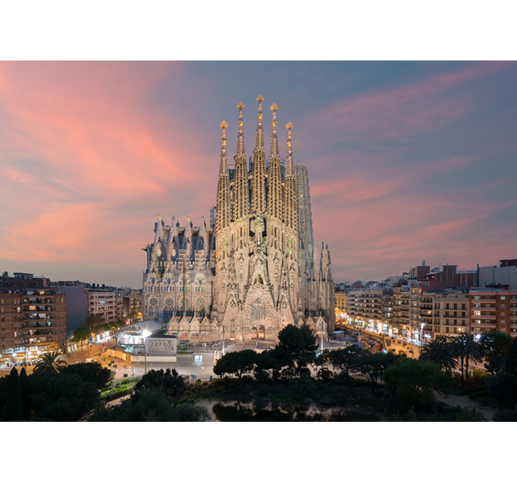 Sagrada familia barcelona zidni mural - TenStickers