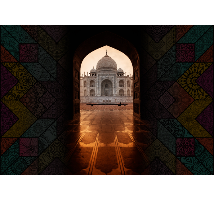 Zidne slike i zidne freske pogled na taj mahal - TenStickers