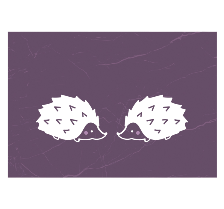 Zidni freske slatki par ježeva - TenStickers