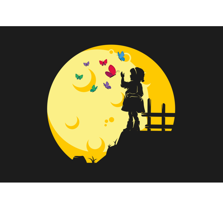 Foto tapete rasadnik dječje siluete leptira - TenStickers