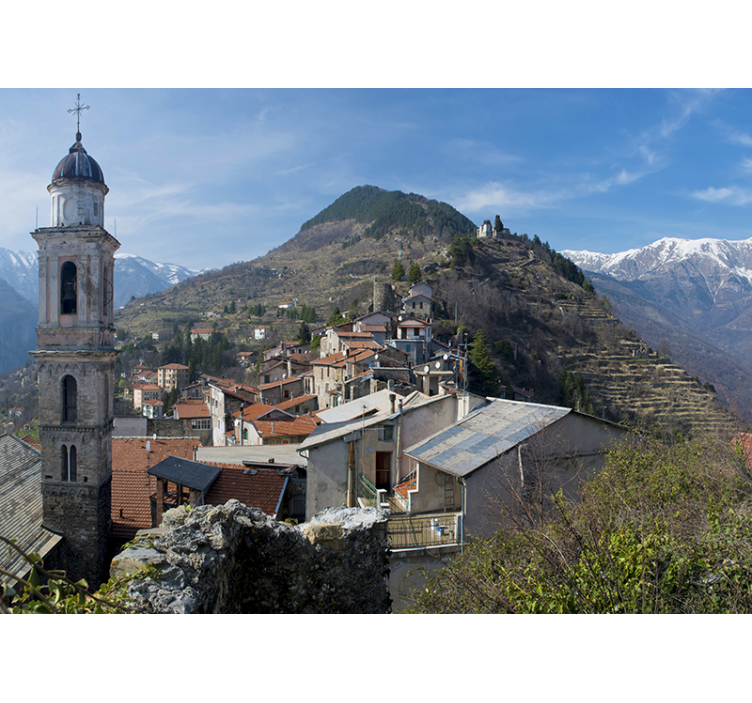 Foto tapete glazbene tematike akustična gitara pejzaž - TenStickers