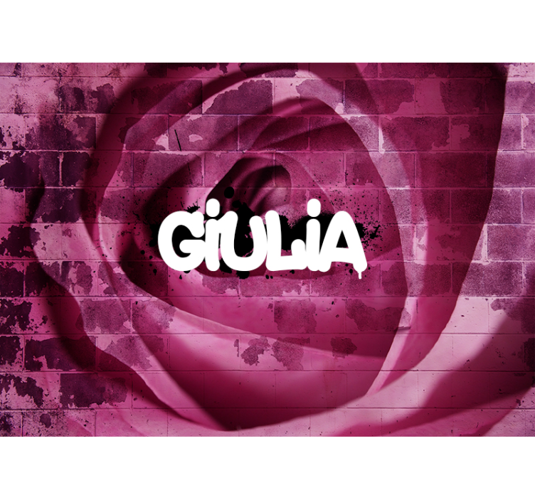 Personalizirani cvjetni grafiti zidni zid po mjeri - TenStickers