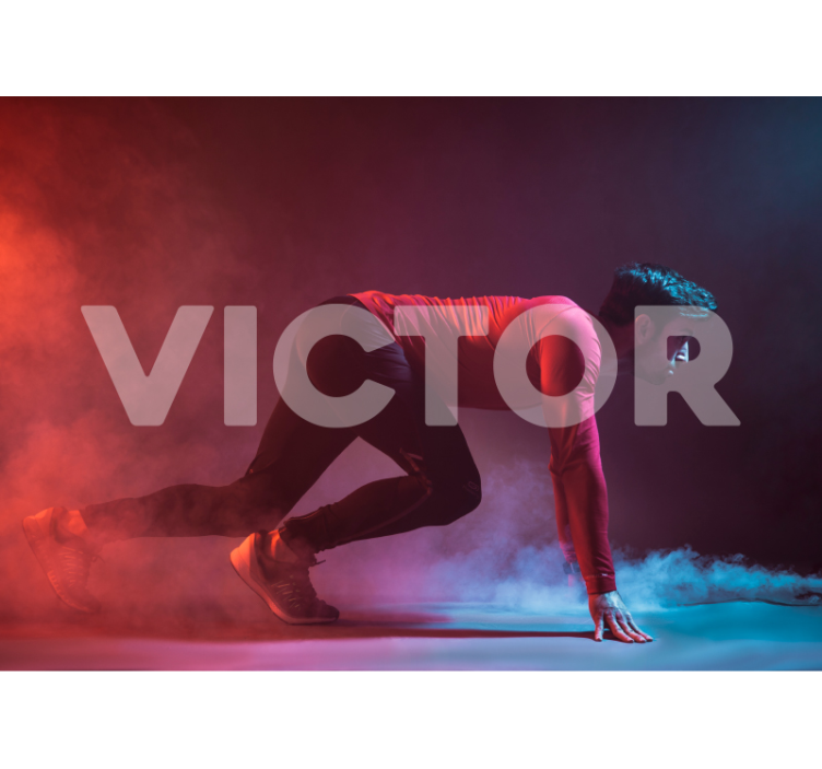 Foto tapete ljudi dinamična silueta trkača - TenStickers