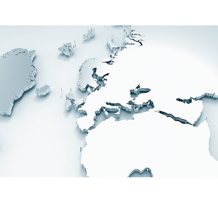 Zidni prikaz 3d mape svijeta efekt - TenStickers