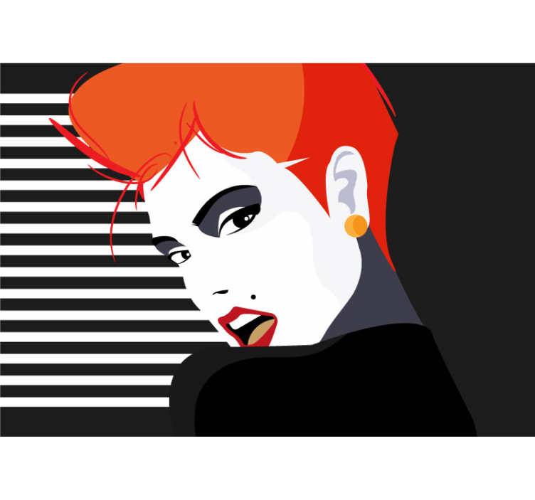 Foto tapete umjetnički stilizirani portret detalj - TenStickers