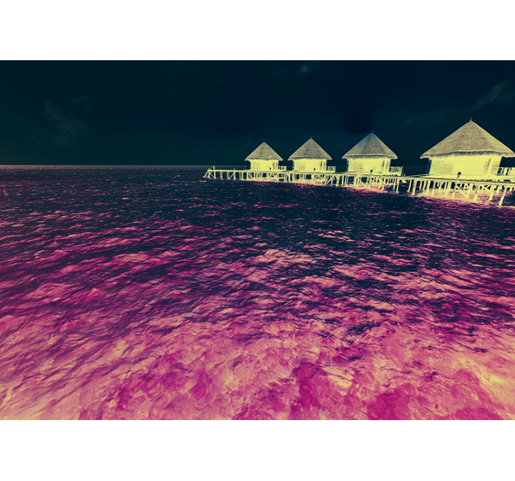 Zidne tapete more mirno utočište na vodi - TenStickers