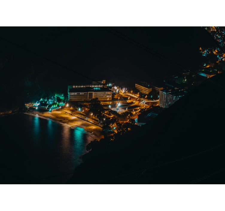 Zidne slike i zidne freske noćni pogled na grad - TenStickers