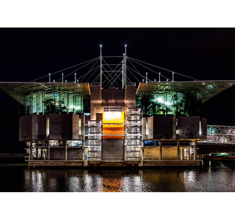 Zidne slike i zidne freske futuristička urbana arhitektura - TenStickers