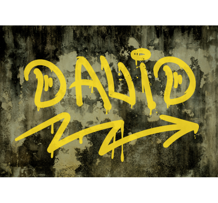 Zidni murali urbane umjetnosti žuta ulična umjetnost - TenStickers