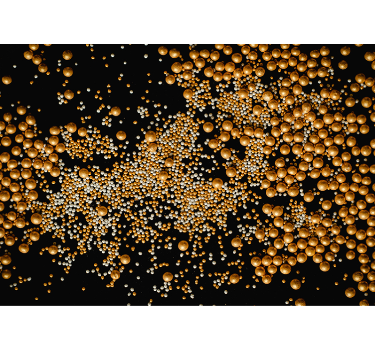 Apstraktni fototapete uzorak zlatne sfere - TenStickers