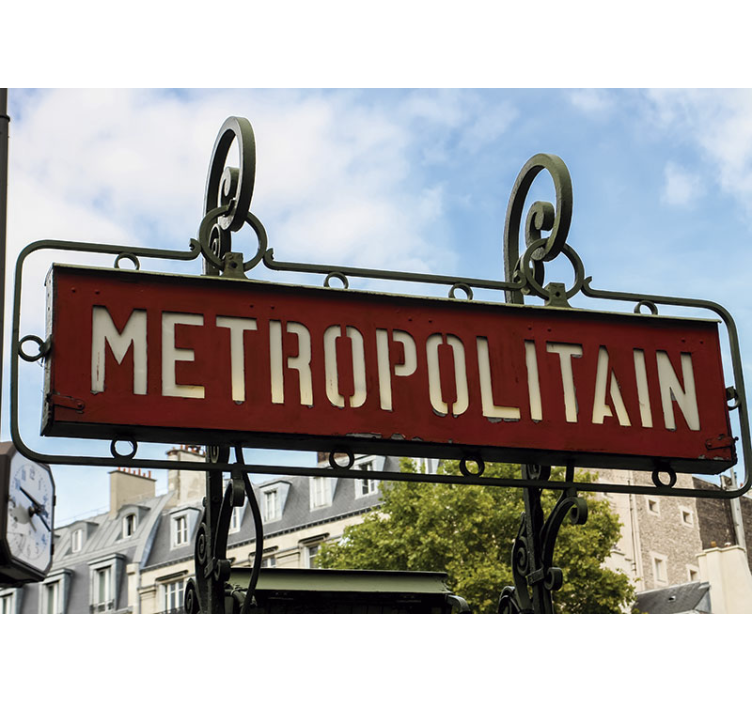Parisni zidni freske znak metropole - TenStickers