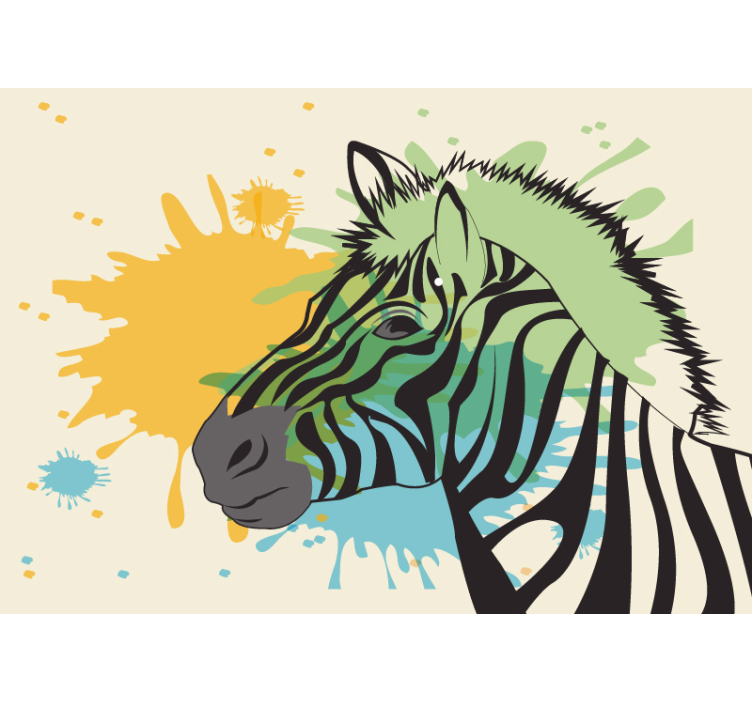 Zebra splash moderni zidni - TenStickers