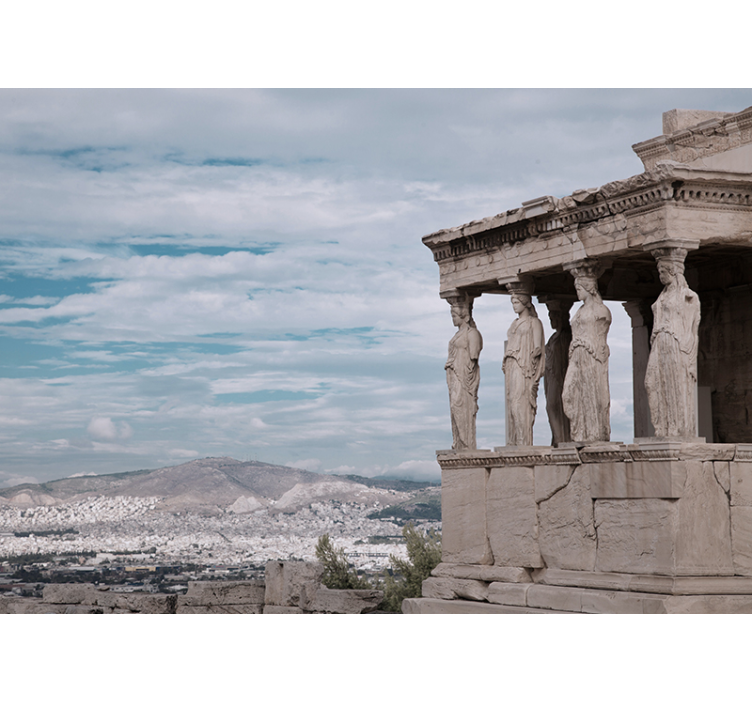 Grčki bijeli stupovi i golubovi 3d zidni zid - TenStickers