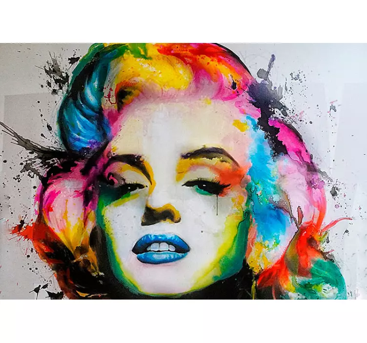 šareni marilyn monroe zidni mural urbane umjetnosti - TenStickers