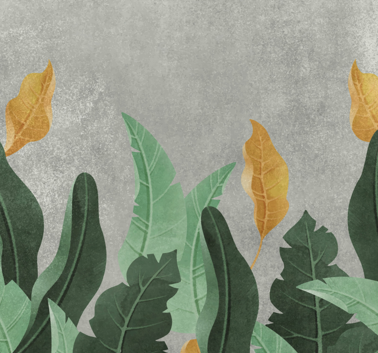 Foto tapete za dnevni boravak biljke na betonu - TenStickers