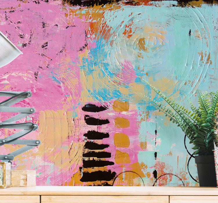 Apstraktna slika na zidnoj sobi zidni mural - TenStickers