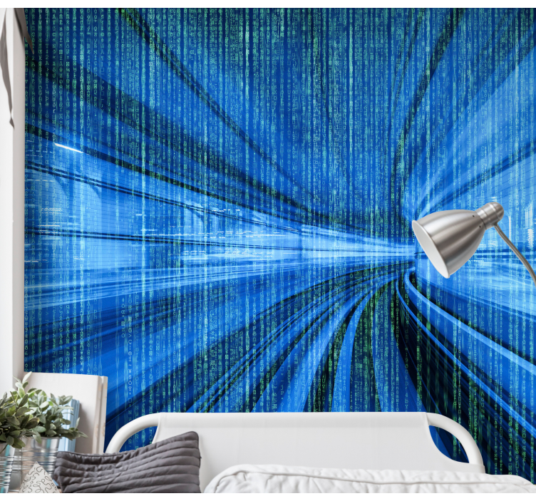 Apstraktni fototapete dinamički digitalni tok - TenStickers