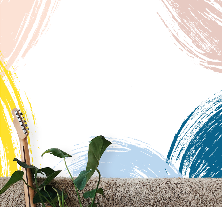 Apstraktni fototapete minimalistički grm potezi - TenStickers