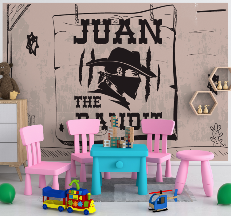 Bandit sa zidnim freskama za spavaće sobe - TenStickers