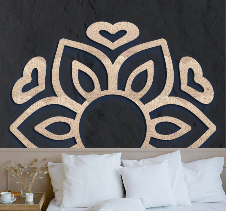 Zidni mural s imitacijom ratana "boho". - TenStickers