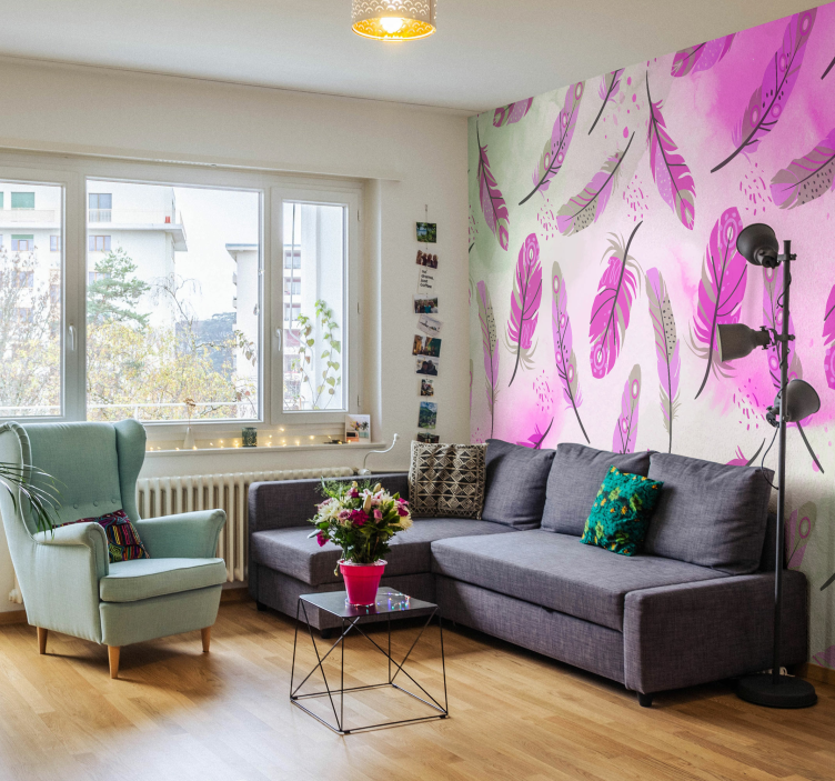 Boho perje zen zidna slika - TenStickers