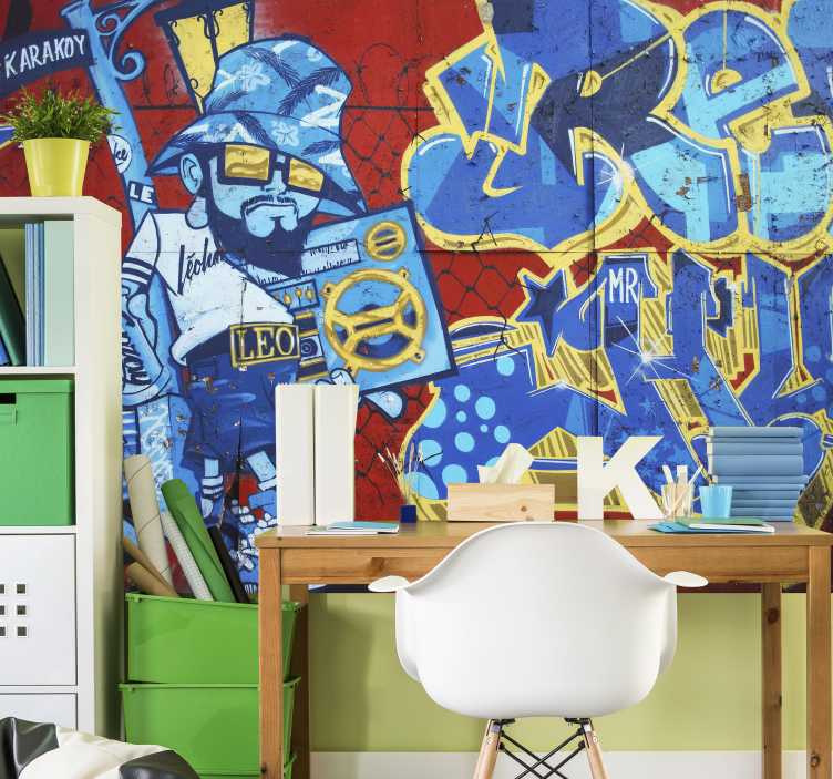 Cool grafitti urbani umjetnički zidni mural - TenStickers