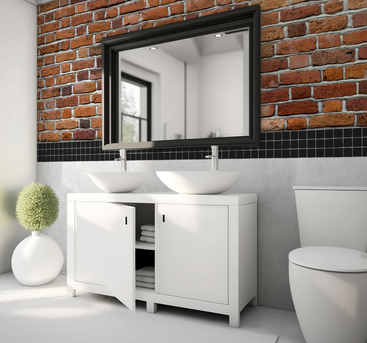 Foto tapete cigla kameni zidovi obloženi pločicama - TenStickers