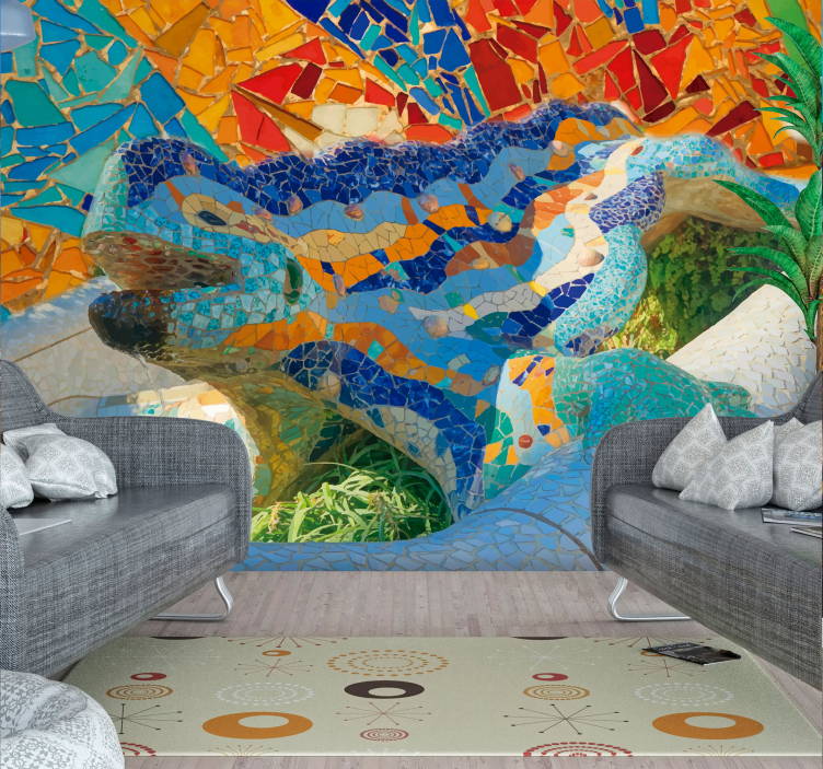 Foto tapete Umjetnički mozaik serpentine slike - TenStickers