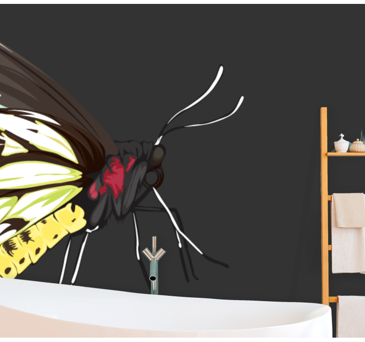 Foto tapeta dizajn žutog leptira - TenStickers