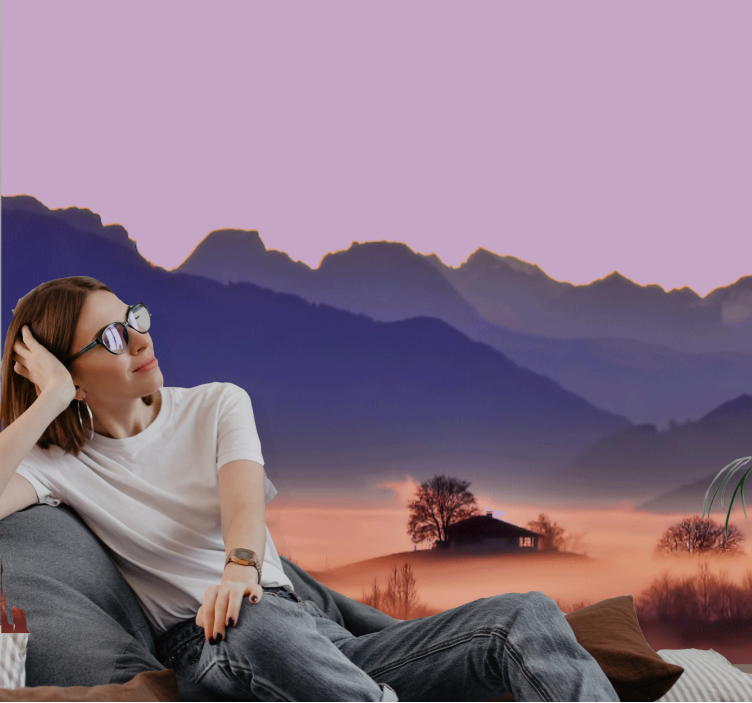 Foto tapeta mirni planinski pejzaž - TenStickers