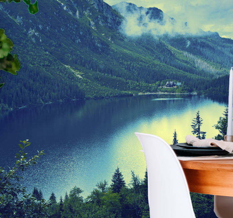 Foto tapeta odraz velike planine - TenStickers