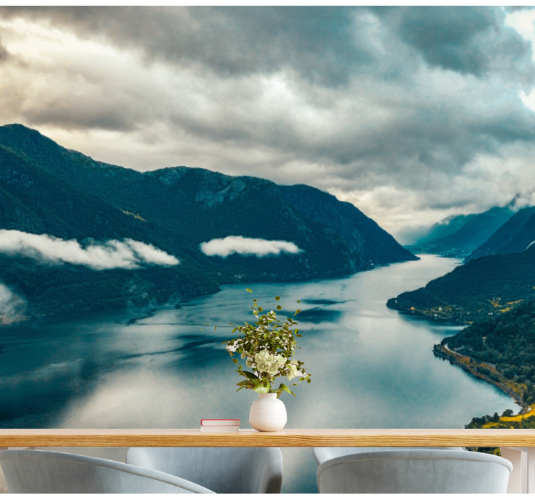 Foto tapeta ogledalo planinskog jezera - TenStickers